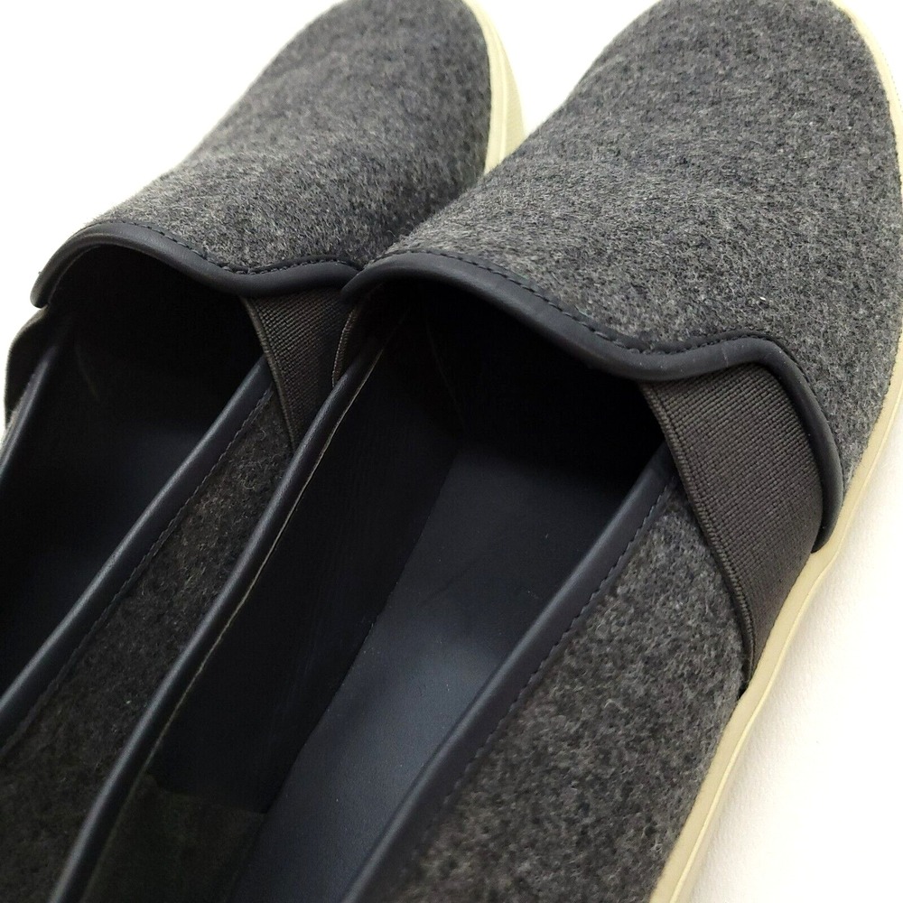Vince Women's Sneakers 7.5M Gray Boiled Wool Slip-On Minimal Comfort